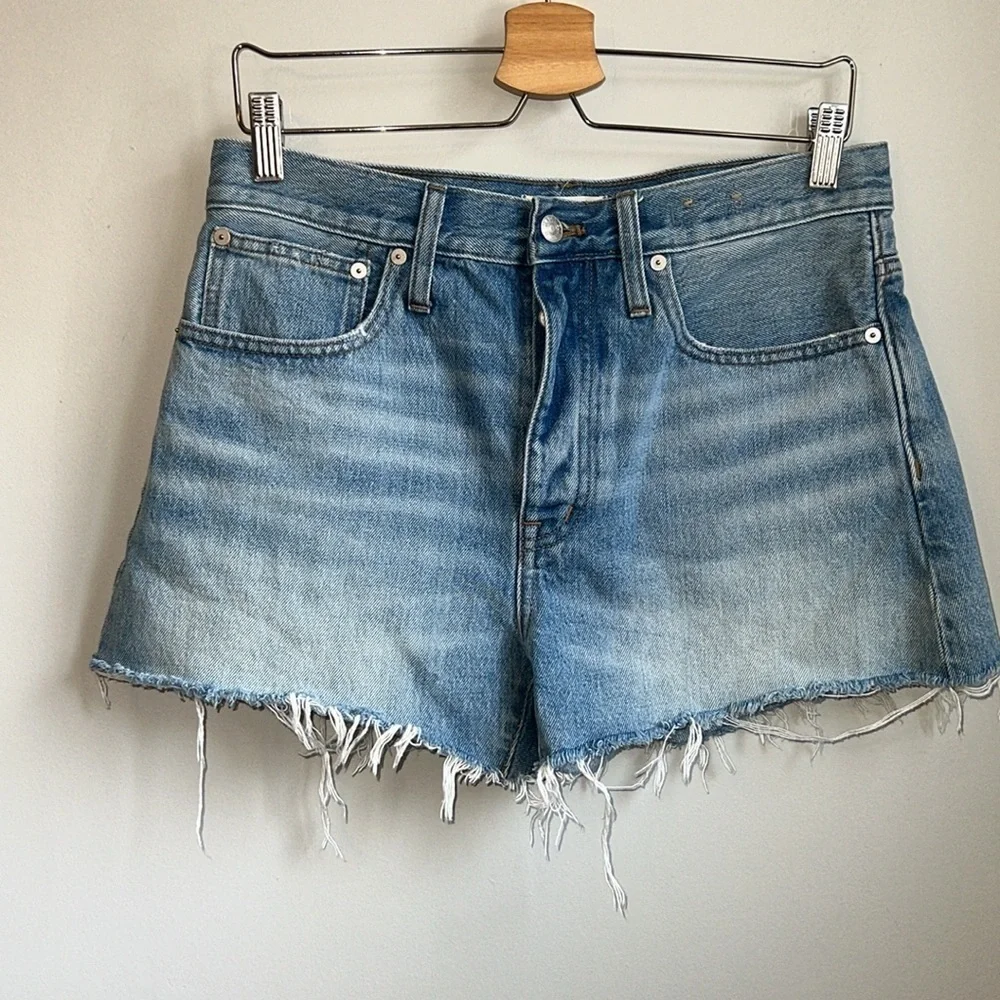 Madwell Relaxed Denim Shorts in Rosemount Wash: Destroyed Hem Edition SZ 27
